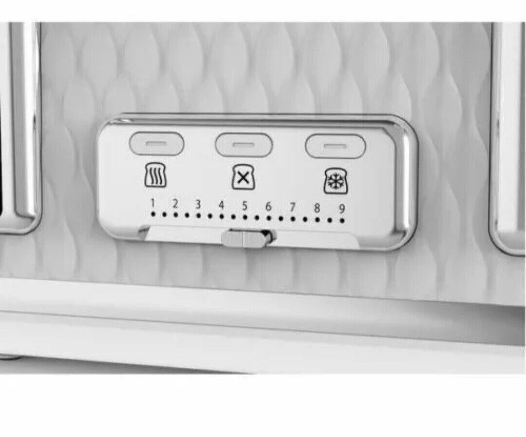 Breville Curve 4 Slice Electric Toaster VTT911 9 settings classy White & Chrome