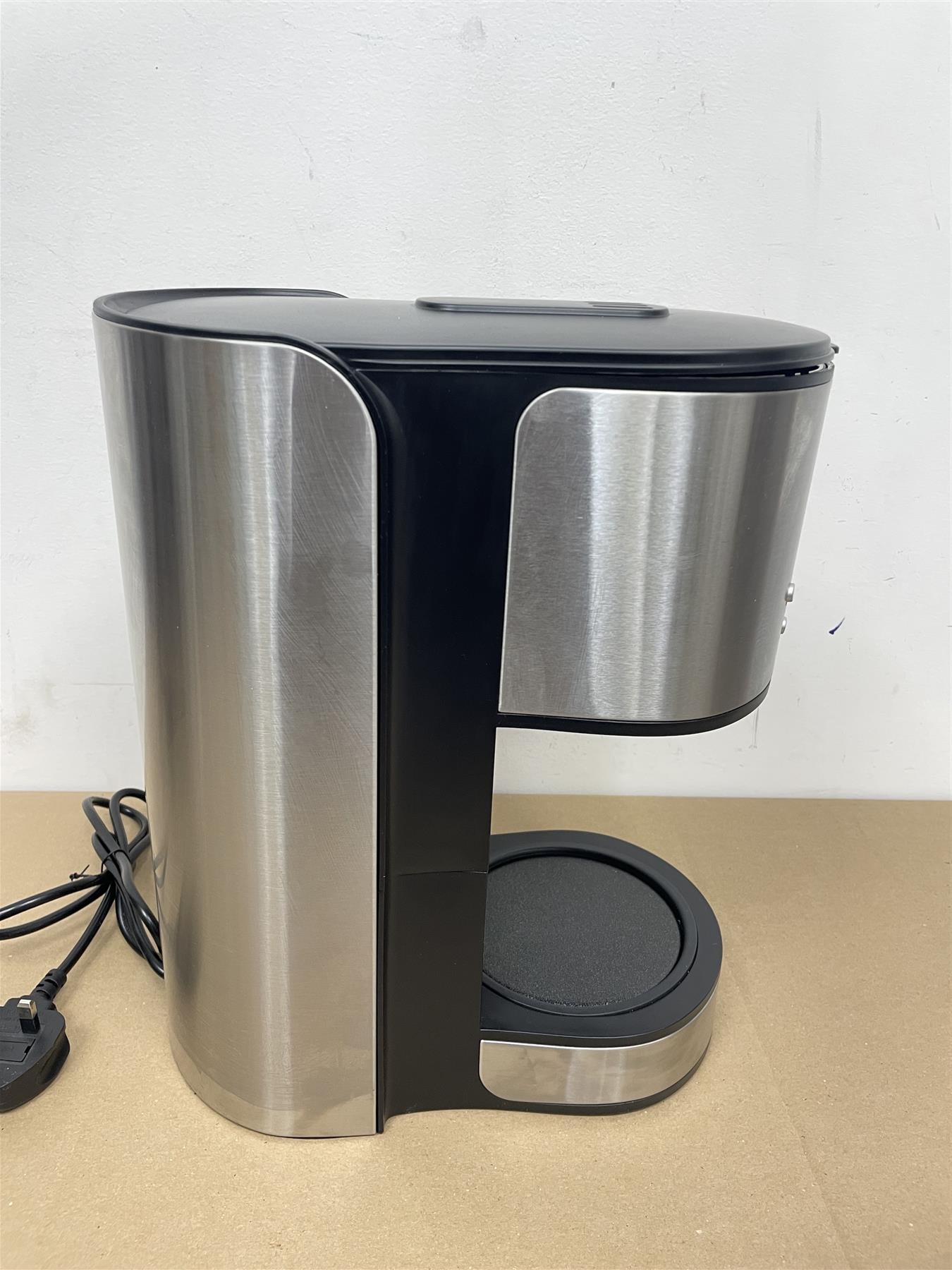 Cookworks Stainless Steel Coffee Maker Thermostatic hotplate for even heat distribution