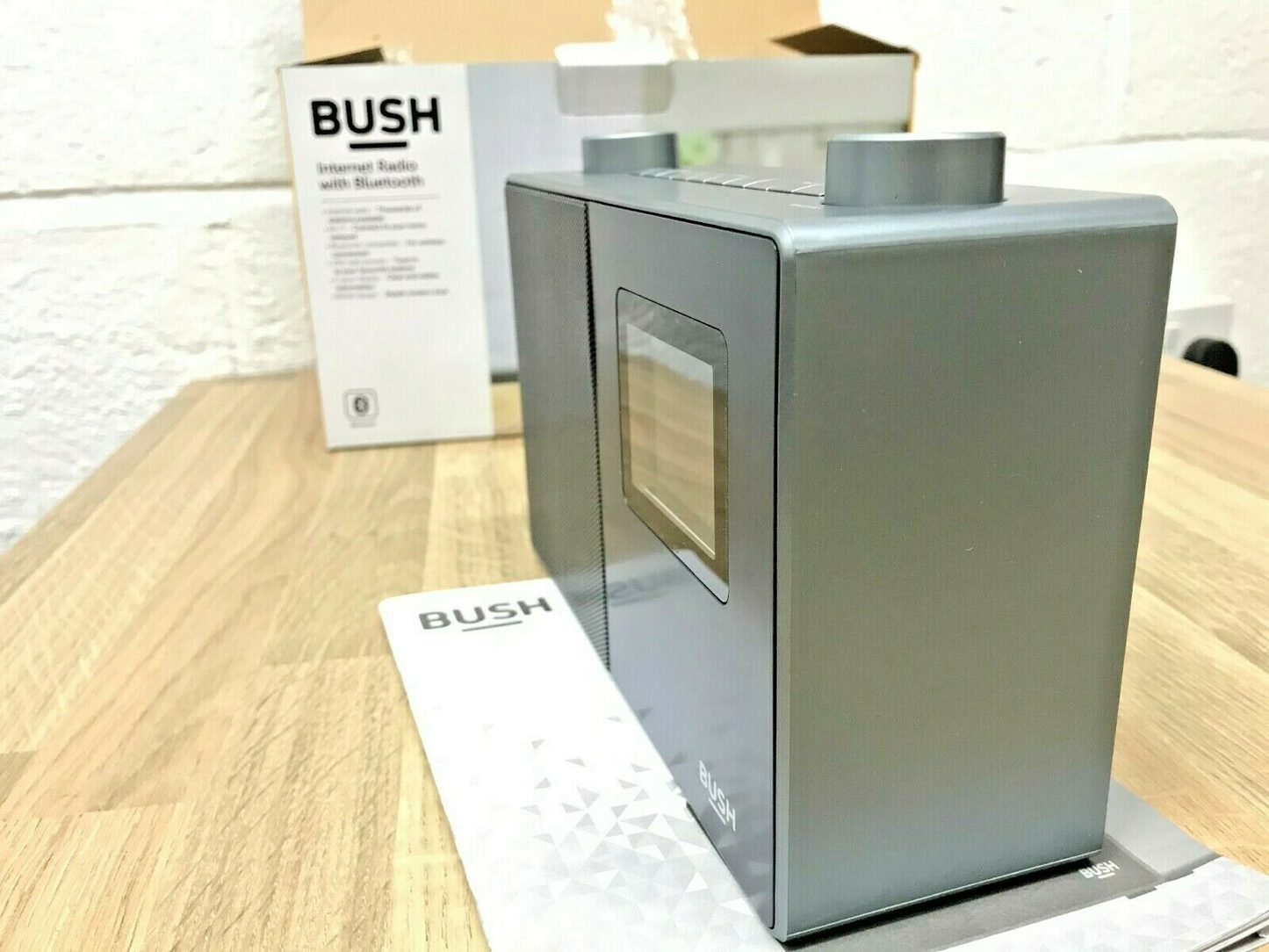 Bush WIFI Internet Radio RDS Stereo Bluetooth Digital Mains 3W RMS Sleep Timer