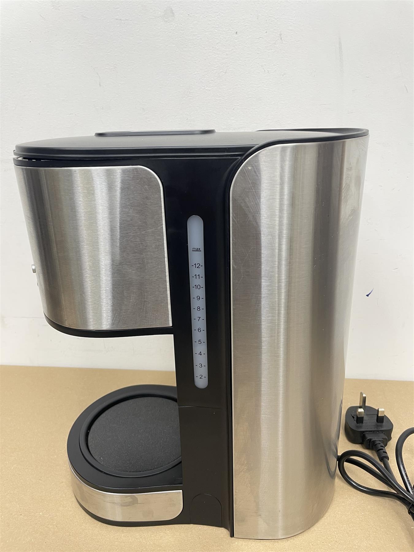 Cookworks Stainless Steel Coffee Maker Thermostatic hotplate for even heat distribution