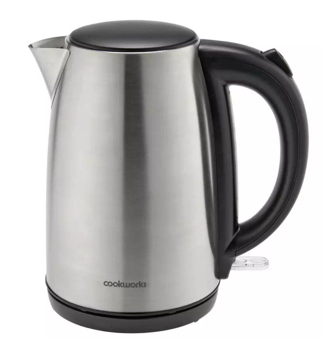 Cookworks Jug Kettle Boil Dry Protection rapid boil - Brushed Stainless Steel