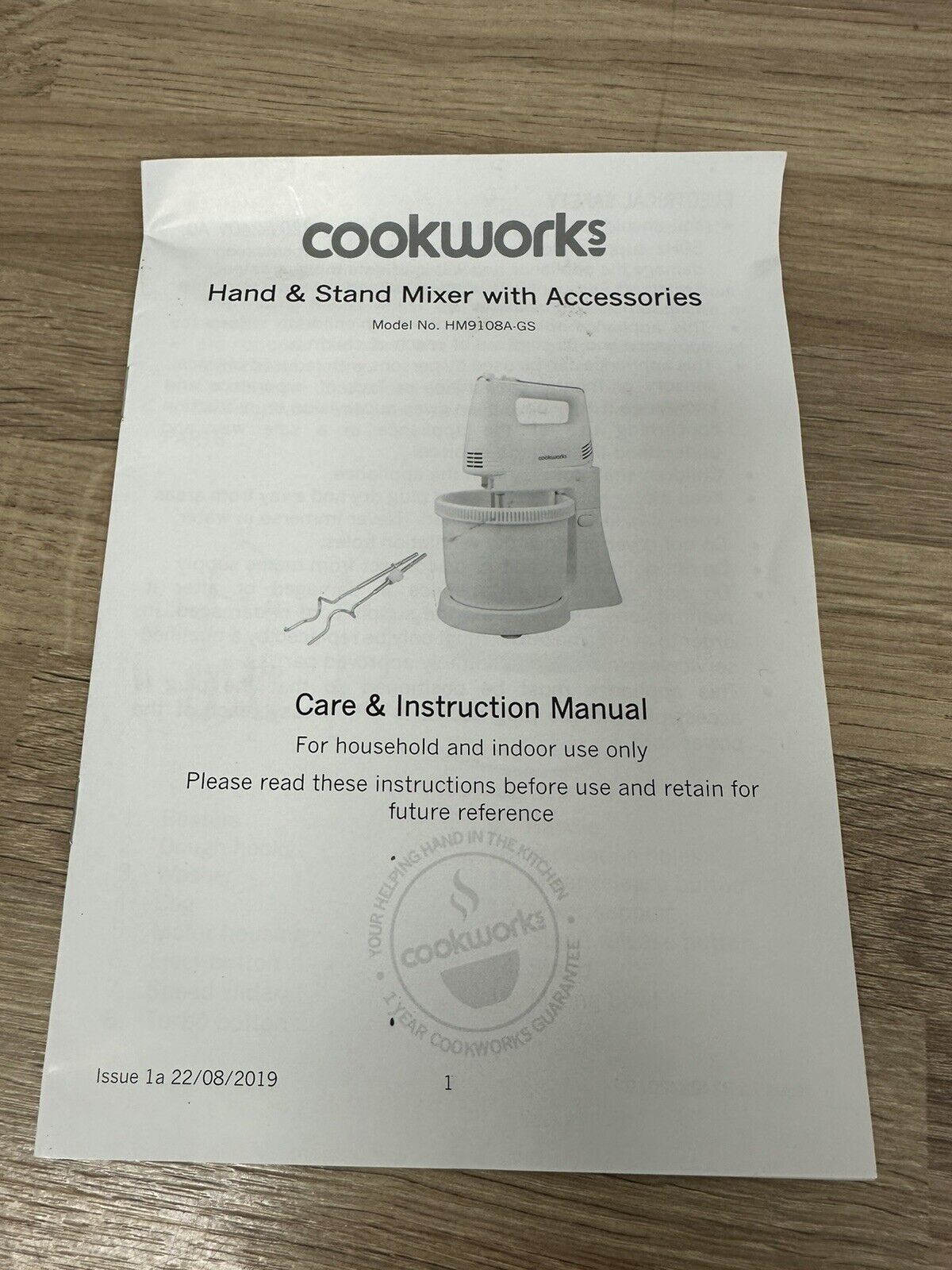 Cookworks Hand and Stand Mixer Electric kitchen 200W kitchen 5 Speed White