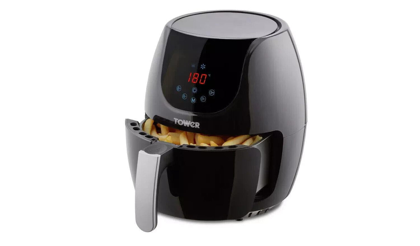 Tower Air Fryer Electric GRILL T17067 4L Digital Healthy Chips ROASTING BLACK