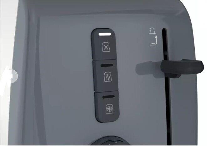 Breville toaster ITT989 Stainless Steel 2 Slice grey wide slots defrost, reheat