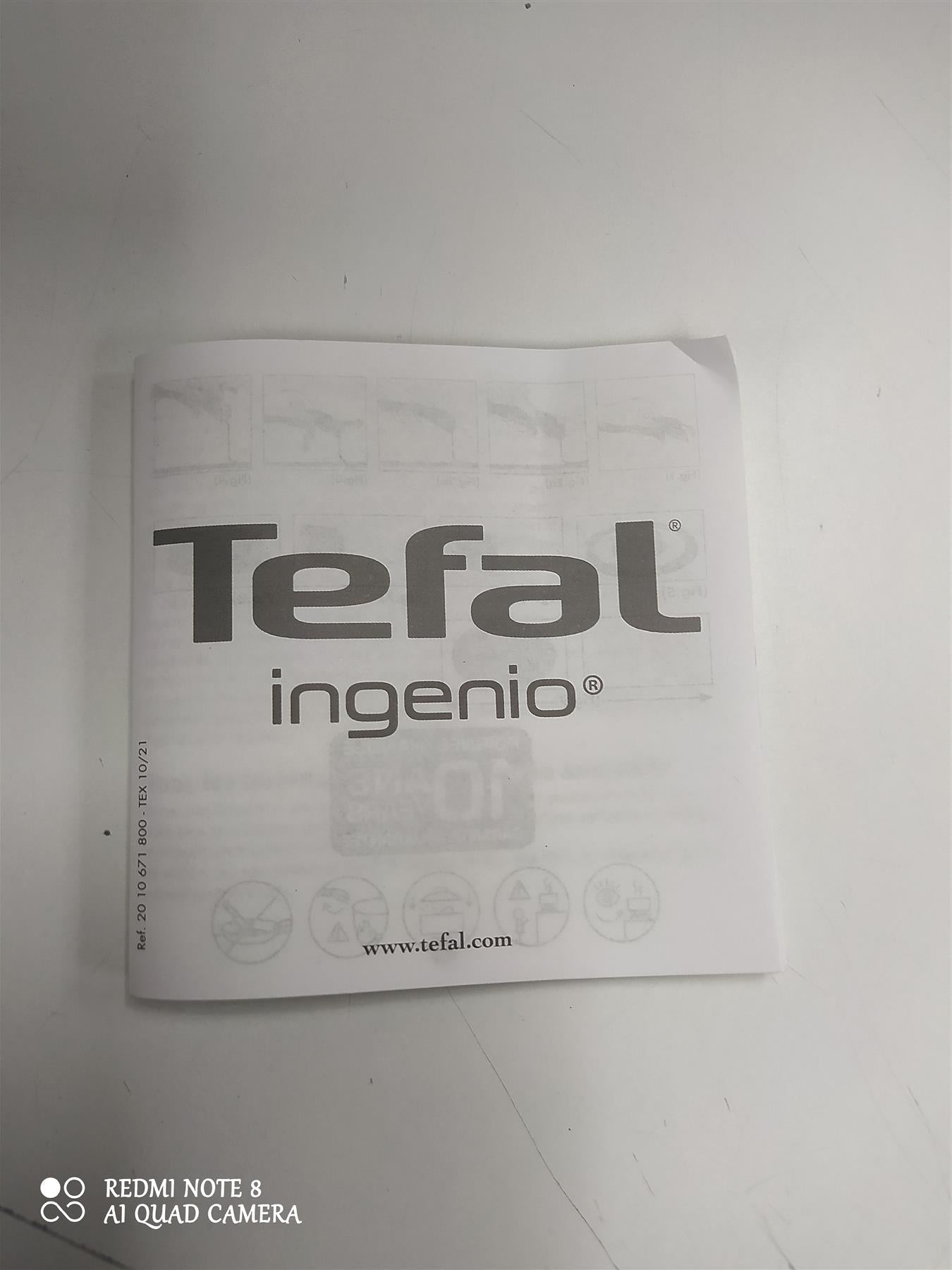 Tefal Ingenio Pan Set Daily Chef 10 Piece Aluminium Handle Lid Non stick Cookware