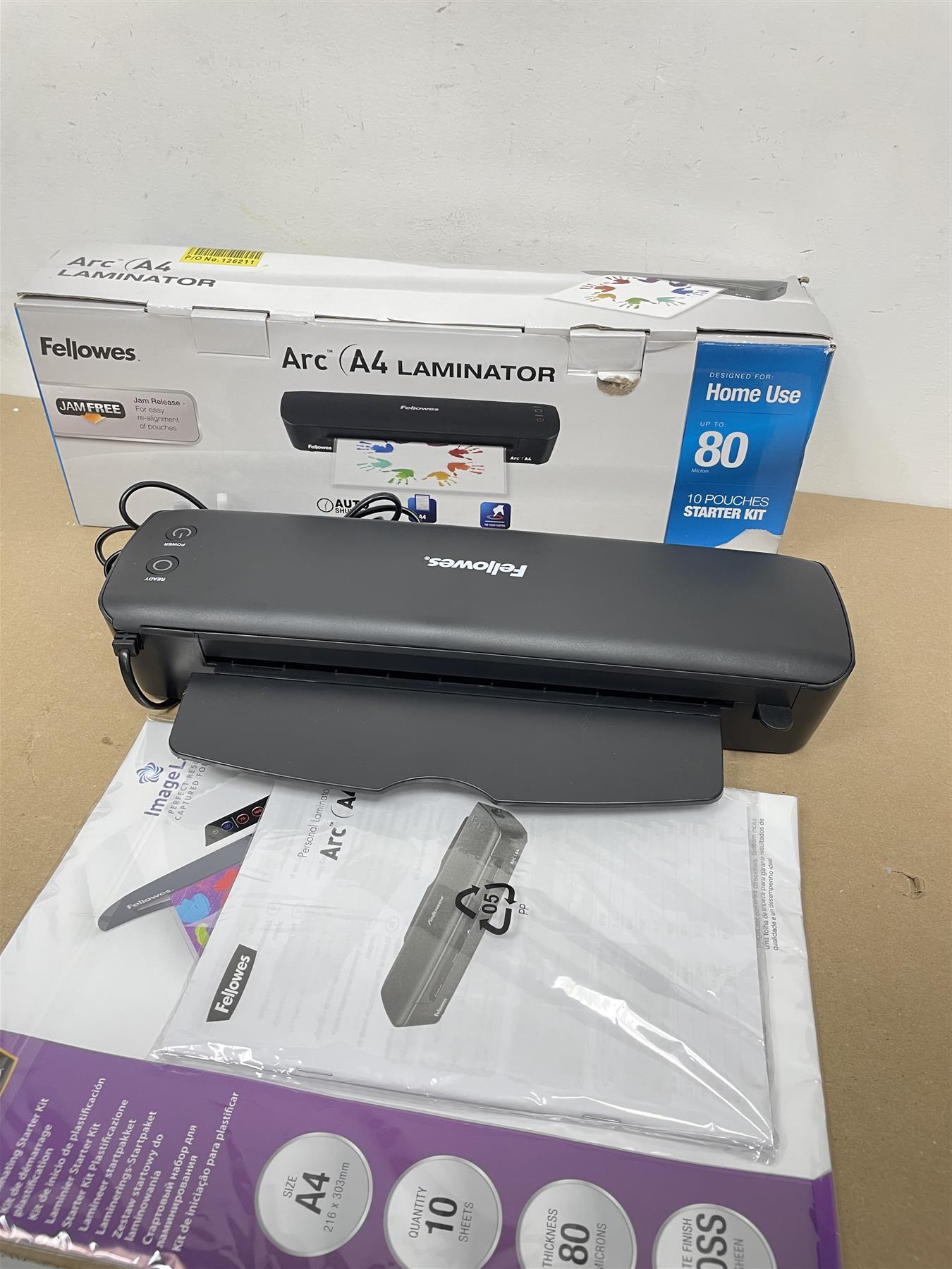 Fellowes Arc A4 Laminator Anti-jam technology.