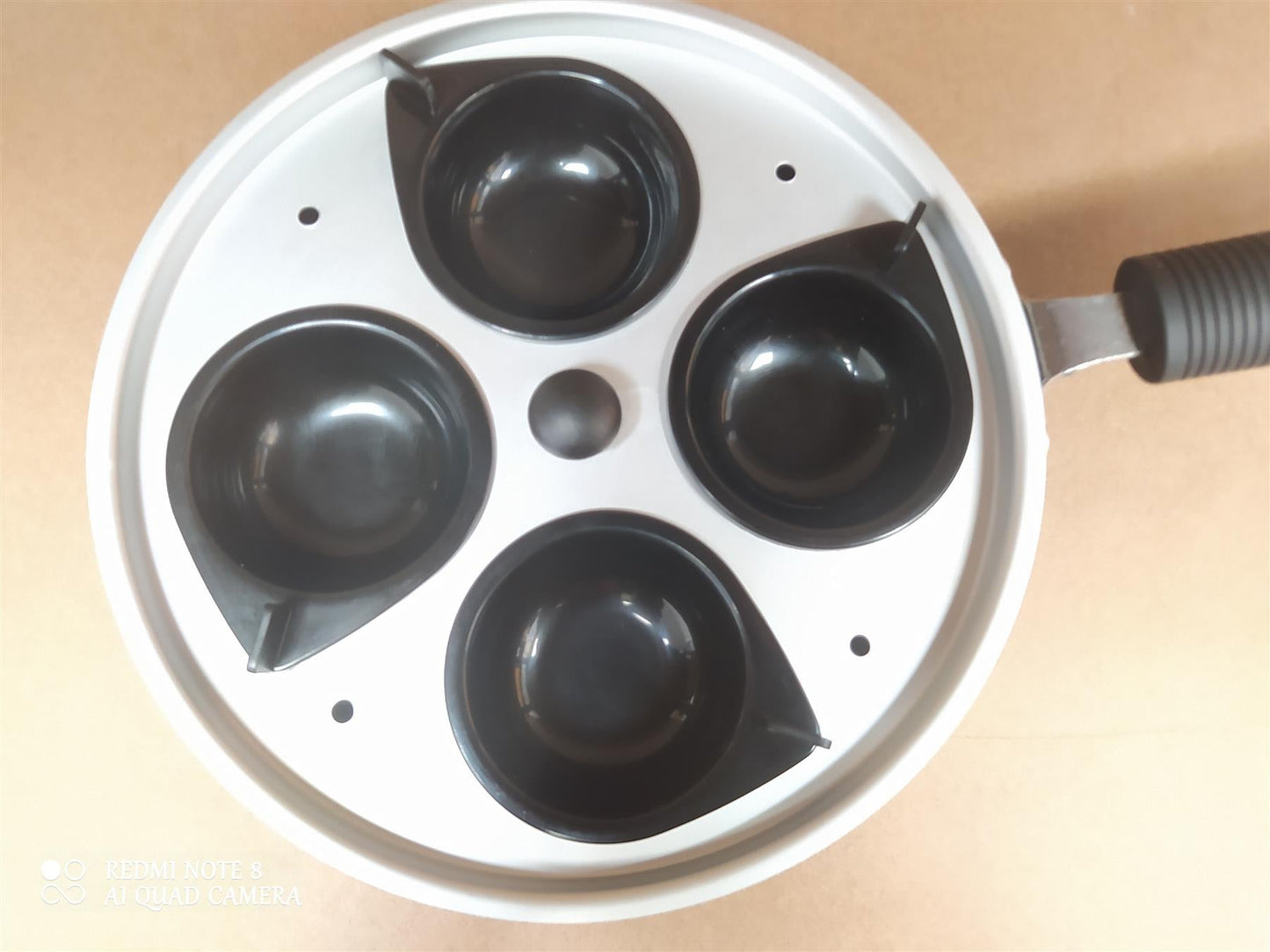 Home set of 2 Egg Poacher 20cm Aluminium non stick with Lid all hobs Black