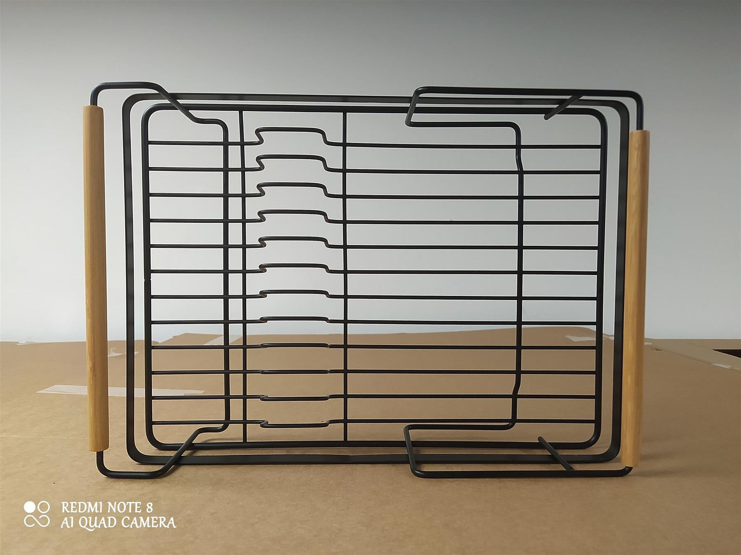 Habitat Wire Dish drainer Kitchen Sink Counter Cutlery Holder Plate Wood&Black