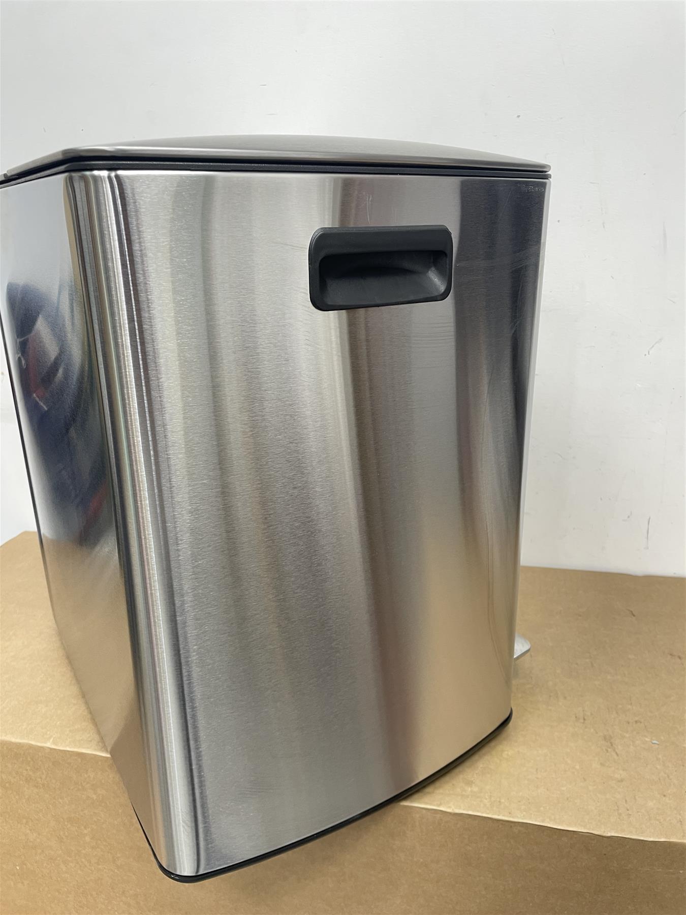 Habitat 40 Litre Twin Compartment foot pedals Bin for household waste - Silver
