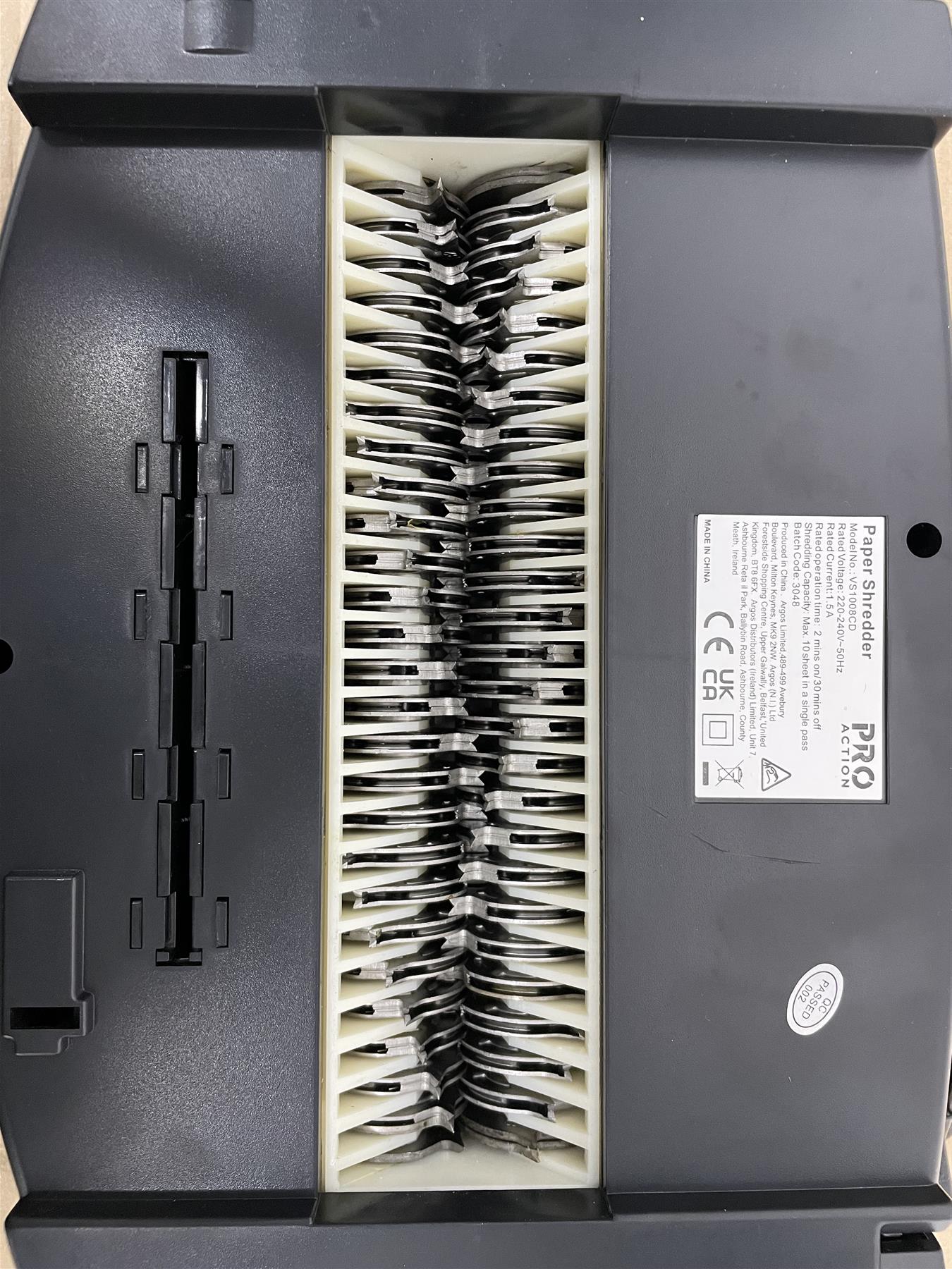 ProAction VS1008CD Paper Shredder 10 Sheet 21 Litre Cross Cut A4 Powershred