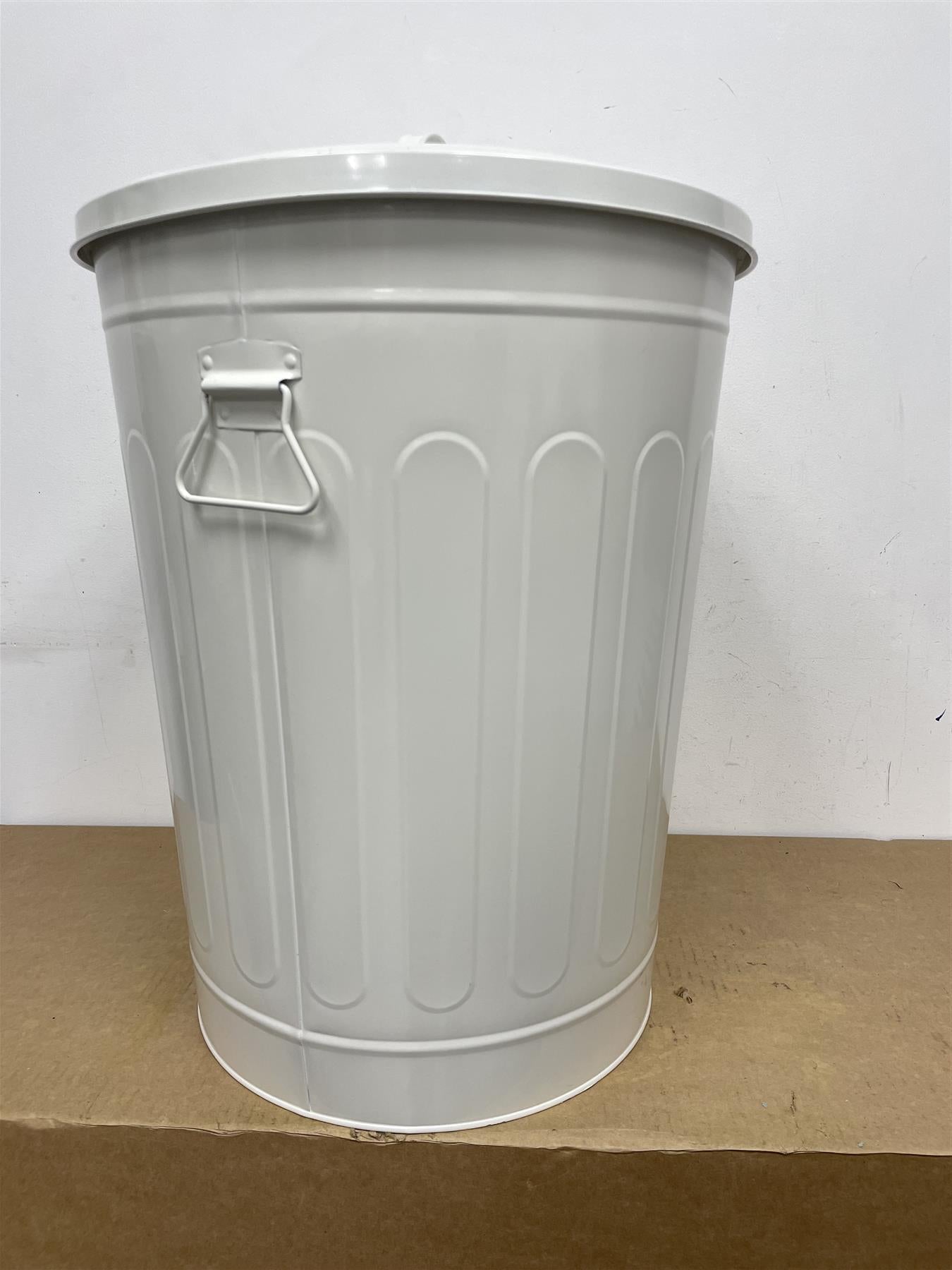 Habitat 49 Litre Trash Can Waste Bin Lift top Removable lid Nifty Handles-Cream