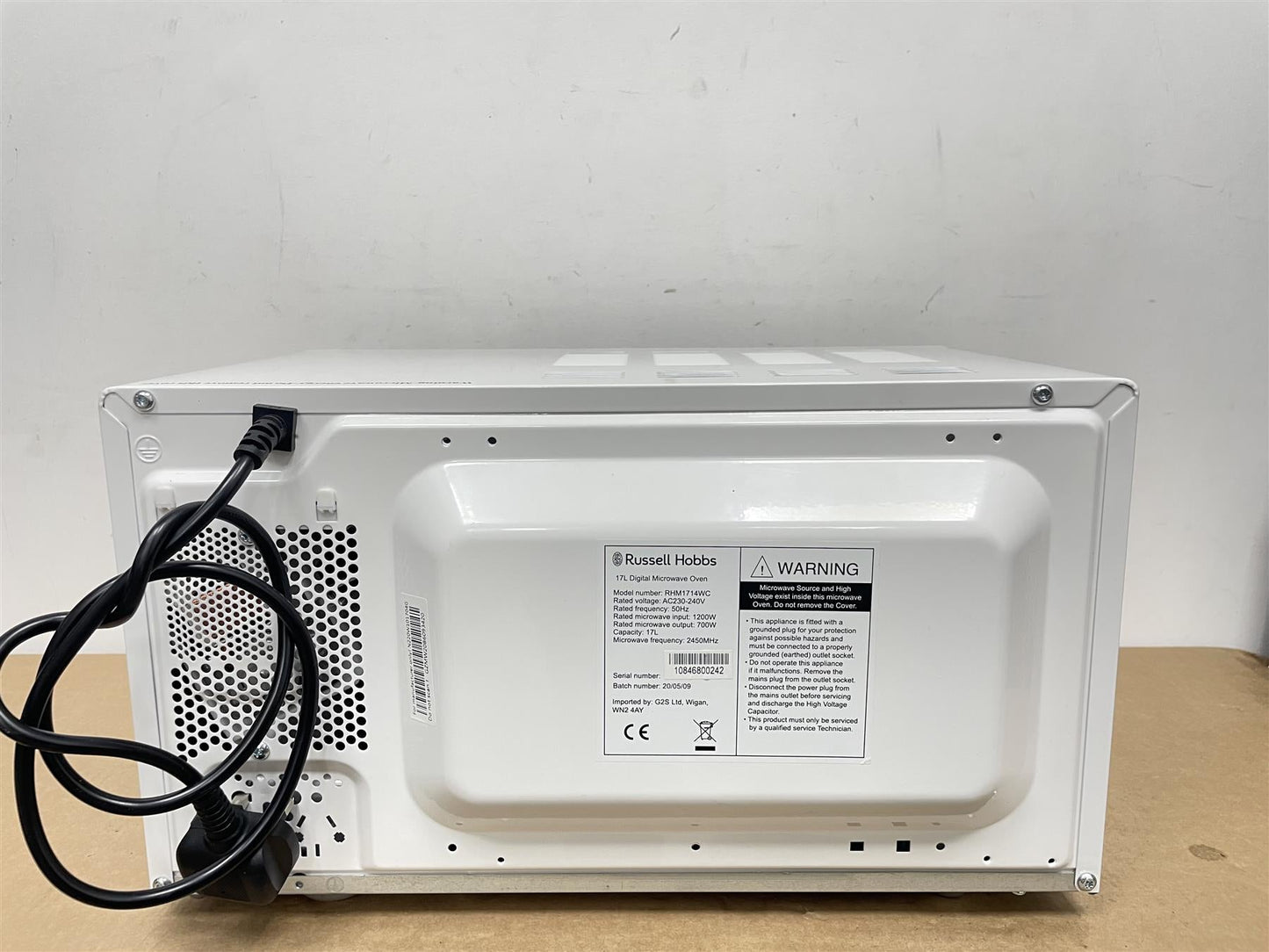 Russell Hobbs RHM1714WC 17 L White Digital Solo Microwave with 5 Power Levels