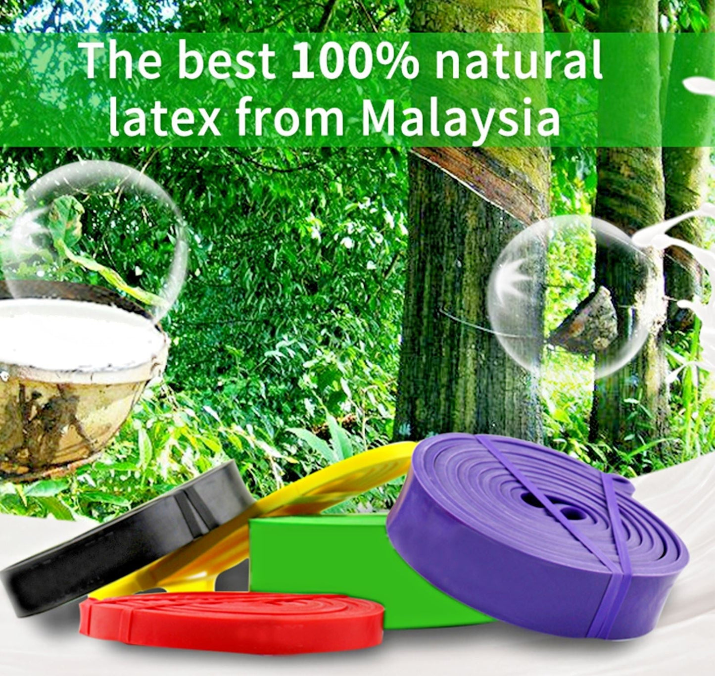 Natural Latex Heavy Duty Resistance Bands Exercise Loop Sports Fitness Gym Yoga