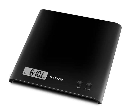 Salter Arc Digital Kitchen Scale accurate Food weighing Compact LED Baking Black