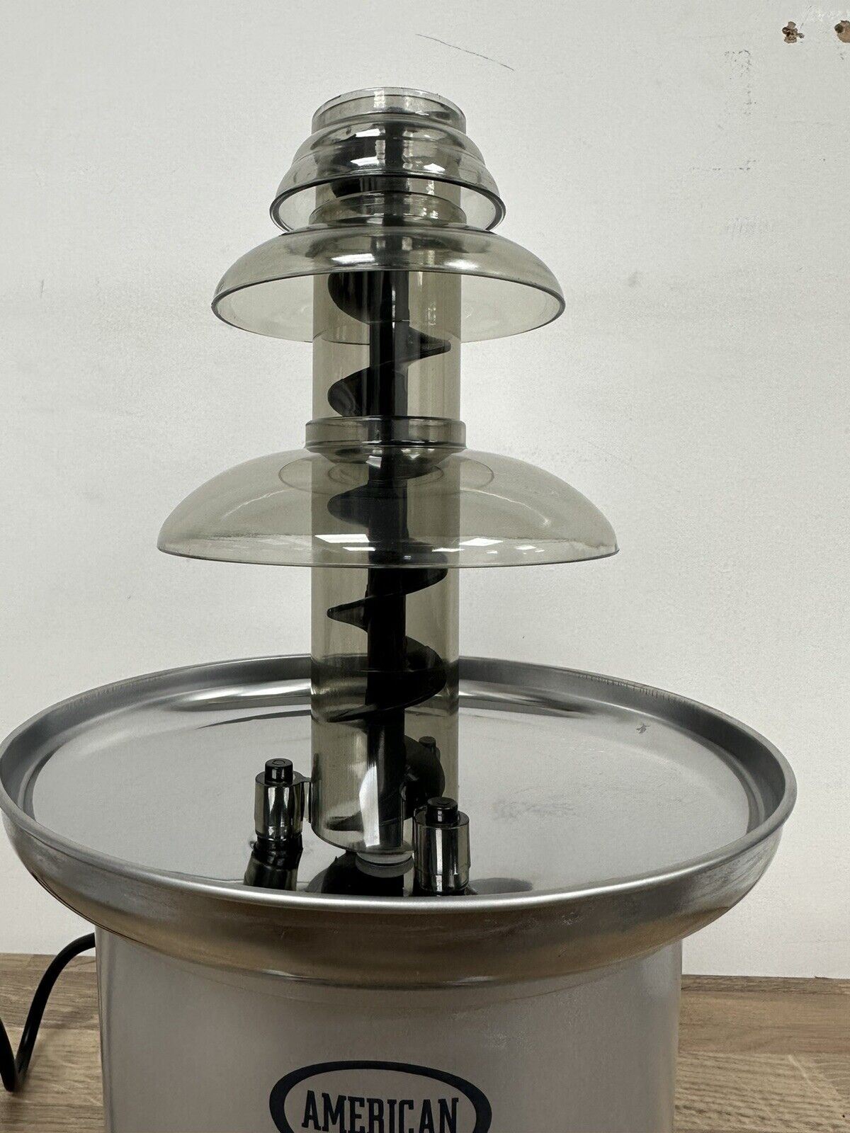 American Originals 3 Tier Dipping Tray Chocolate Fountain Silver Kids Childrens