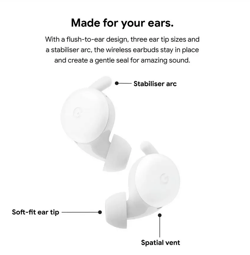 Genuine GOOGLE Pixel Buds A-Series Wireless Bluetooth Earphones Olive Earbuds