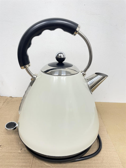 Cookworks Pyramid Kettle Almond Design With Stainless Steel Finish 1.7 Litre