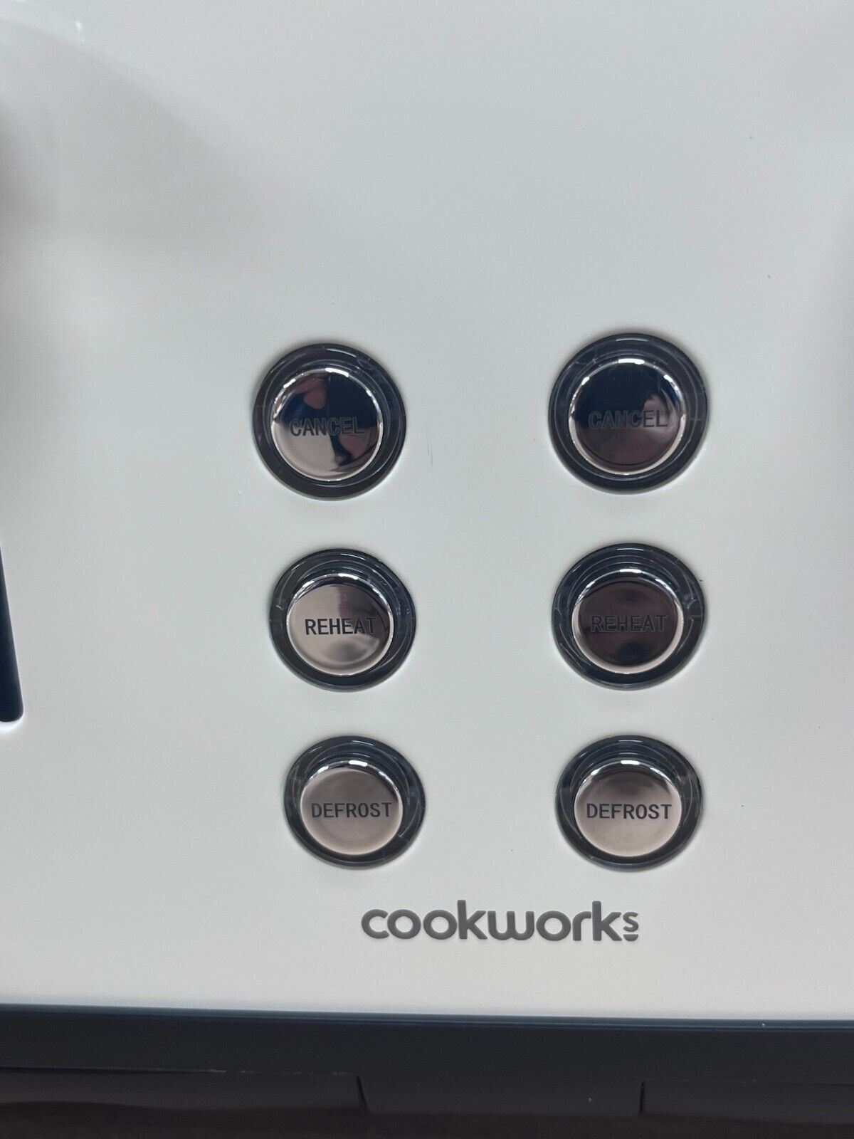 Cookworks Toaster Pyramid 4 Slice Extra-Wide Slots Crumb tray cancel evoke cream