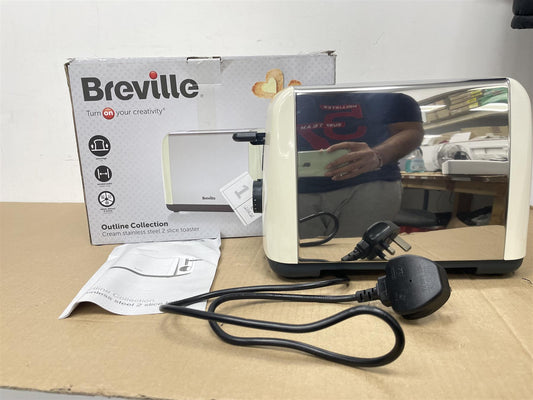 Breville ITT990 Stainless Steel Wide Slot 2 Slice Toaster 800W Cream