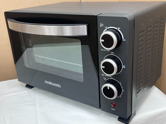 Cookworks  Mini Oven  1380W 20L Variable Temperature Control Heavy dutyand Grill