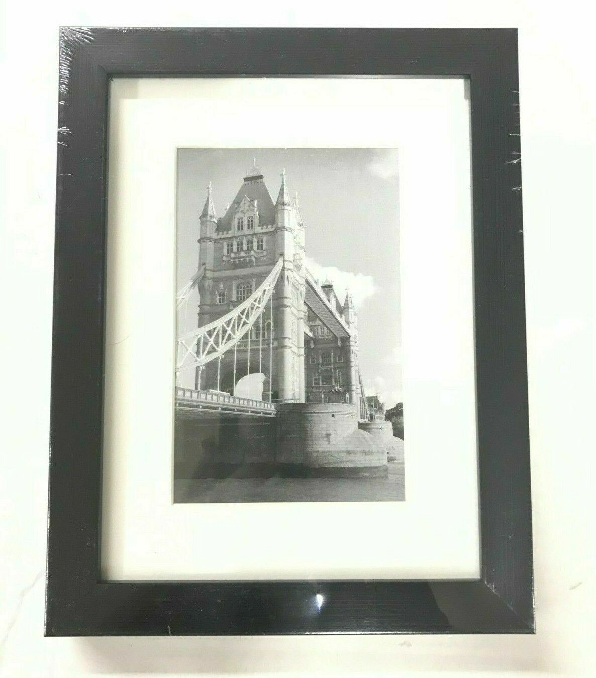 John Lewis Picture Frame Black Photo Frame Glass Mount Home Clip 19 X 14 cm New