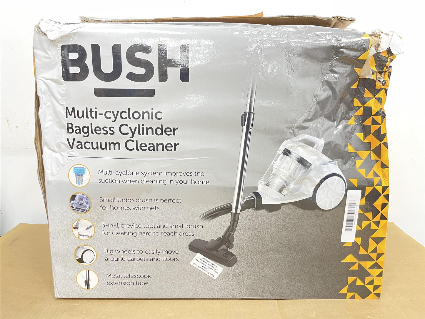 Bush 2L Multi Cyclonic Bagless Cylinder Vacuum Cleaner Adjustable Floor Head