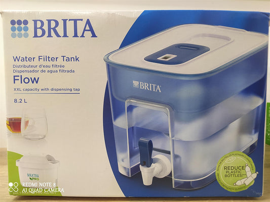 BRITA Flow XXL Water Filter Tank Light Blue 8.2L BRITA MAXTRA PRO 4 cartridge