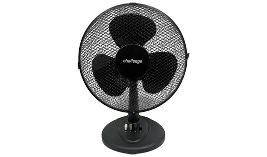 Challenge 12 Inch Oscillating Desk Fan - Black OSC desk fan 3 blades fan