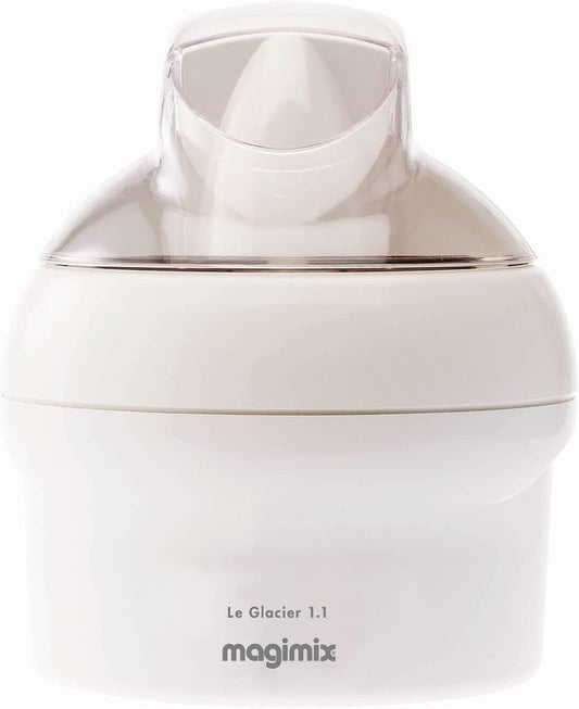 Magimix Le Glacier | Makes Ice Cream, Sorbet, Frozen Yoghurt in 30 mins | 1.1L | White, 11047